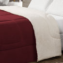 Coberdrom Cobertor Queen 1 Peça Maya Manta Soft e Sherpa de Carneiro 100% Poliéster Cor:Vermelho (105-3)