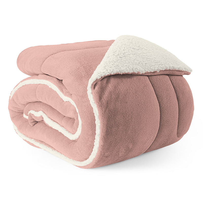 Coberdrom Cobertor King 1 Peça Maya Manta Soft e Sherpa de Carneiro 100% Polié