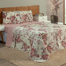 Kit Cobre Leito e Jogo de Lençol Casal 4 Peças Esmeralda 100% Algodão Percal