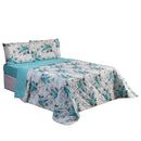 Kit Cobre Leito e Jogo de Lençol Solteiro 3 Peças Esmeralda 100% Algodão Perc