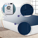 Jogo de Lençol Casal King 3 Peças Laura 100% Poliéster 200 Fios Cor:AzulMarin