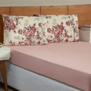 Kit Cobre Leito e Jogo de Lençol Casal 4 Peças Esmeralda 100% Algodão Percal