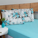 Kit Cobre Leito e Jogo de Lençol Solteiro 3 Peças Esmeralda 100% Algodão Perc