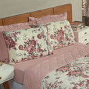 Kit Cobre Leito e Jogo de Lençol Casal 4 Peças Esmeralda 100% Algodão Percal