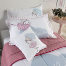 Kit Edredom Solteiro 5 Peças Bailarina Juvenil 100% Poliéster Hipercal 400 Fio