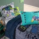 Kit Edredom Solteiro 5 Peças Game Juvenil 100% Poliéster Hipercal 400 Fios