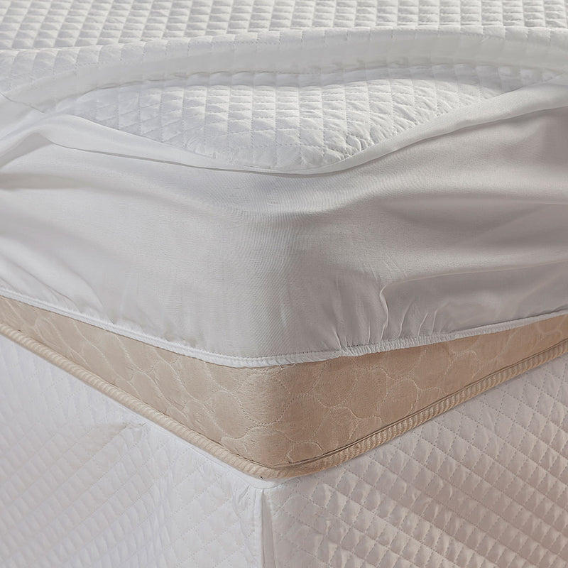 Protetor de Colchão Matelado Impermeável King 1 Peça 100% Poliéster - Branco