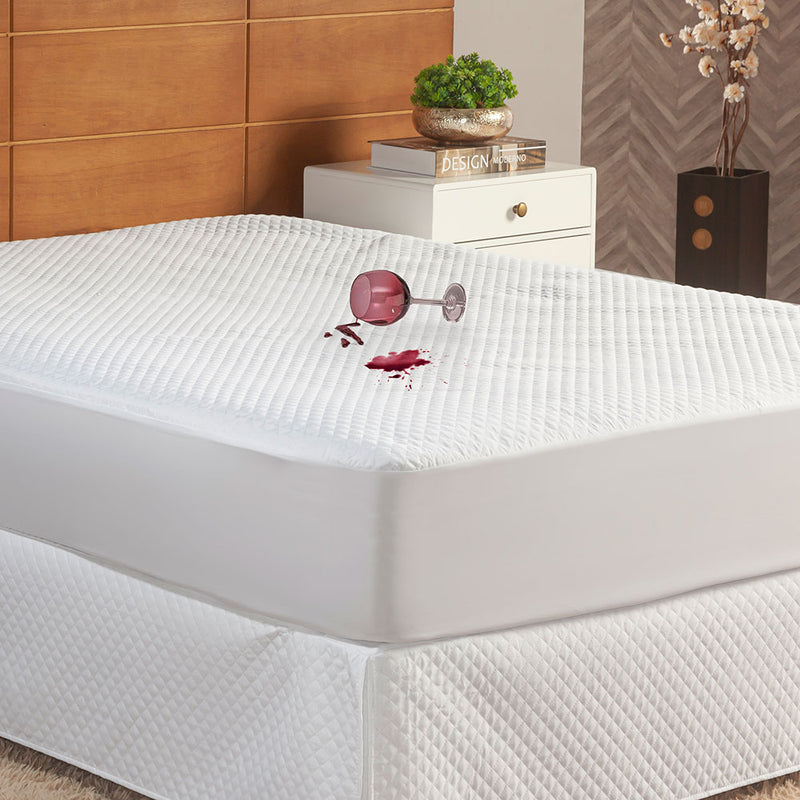 Protetor de Colchão Matelado Impermeável King 1 Peça 100% Poliéster - Branco