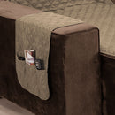 Protetor de Sofá Assento 1,80m Retrátil 100% Poliéster Cor:PalhaCáqui (50-01