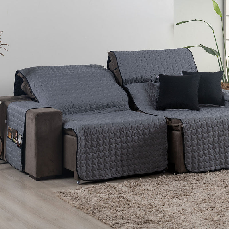 Protetor de Sofá Assento 2,20m Retrátil Shield 100% Poliéster Hipercal 400 Fi