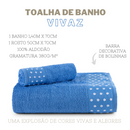 JOGO DE BANHO VIVAZ 2 PEÇAS - Cor:Azul Anil
