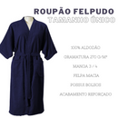 ROUPÃO FELPUDO ADULTO UNITARIO - Cor:Azul Escuro (Azul Escuro)