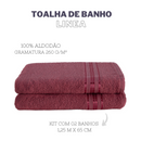 JOGO DE BANHO LINEA 2 PEÇAS - Cor:Cereja