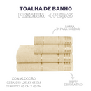 JOGO DE BANHO PREMIUM 4 PEÇAS - Cor:Baunilha (Amarelo Claro) (800PREMIUM4705)