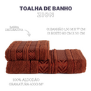 JOGO DE BANHO ZION 2 PEÇAS - Cor:Mascavo (Vinho)