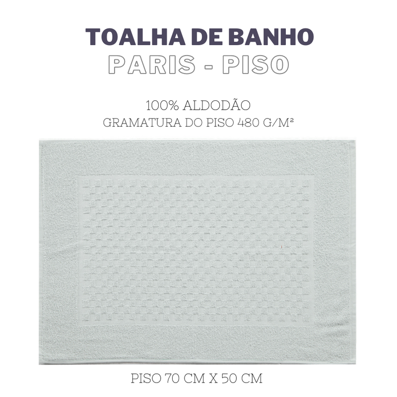 JOGO DE BANHO PARIS 5 PEÇAS - Cor:Branco (800PARIS002)