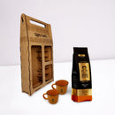 Kit Presente Café Especial Moído 500g com 2 Canecas Laranja