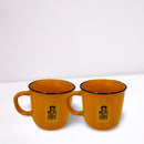 Kit Presente Café Especial Moído 500g com 2 Canecas Laranja