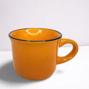 Caneca Zaro Café Laranja com Borda Preta 70ml
