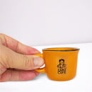 Caneca Zaro Café Laranja com Borda Preta 70ml