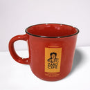 Caneca Zaro Café Vermelha com borda preta 200ml
