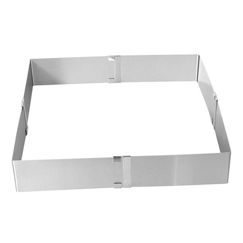 Forma Quadrada Expansível Inox Bolo Torta Doces Confeiteiro Pequeno