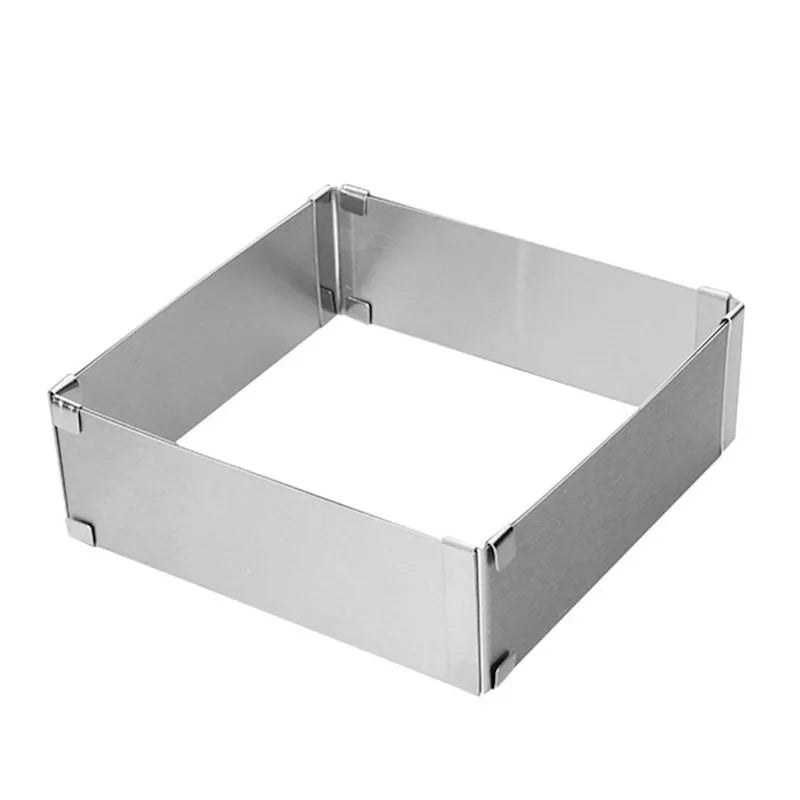 Forma Quadrada Expansível Inox Bolo Torta Doces Confeiteiro Pequeno