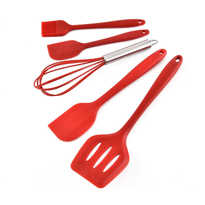 Kit Culinário Confeiteiro Conjunto de Utensílios de Silicone 5 Peças
