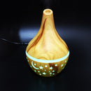 Mini Umidificador Aromatizador Abajur USB Touch 2 Modos Estilo Madeira