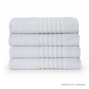 Kit 4 Hipoalergênica Toalhas de Banho Luxor Branca 1,40 m x 72 cm