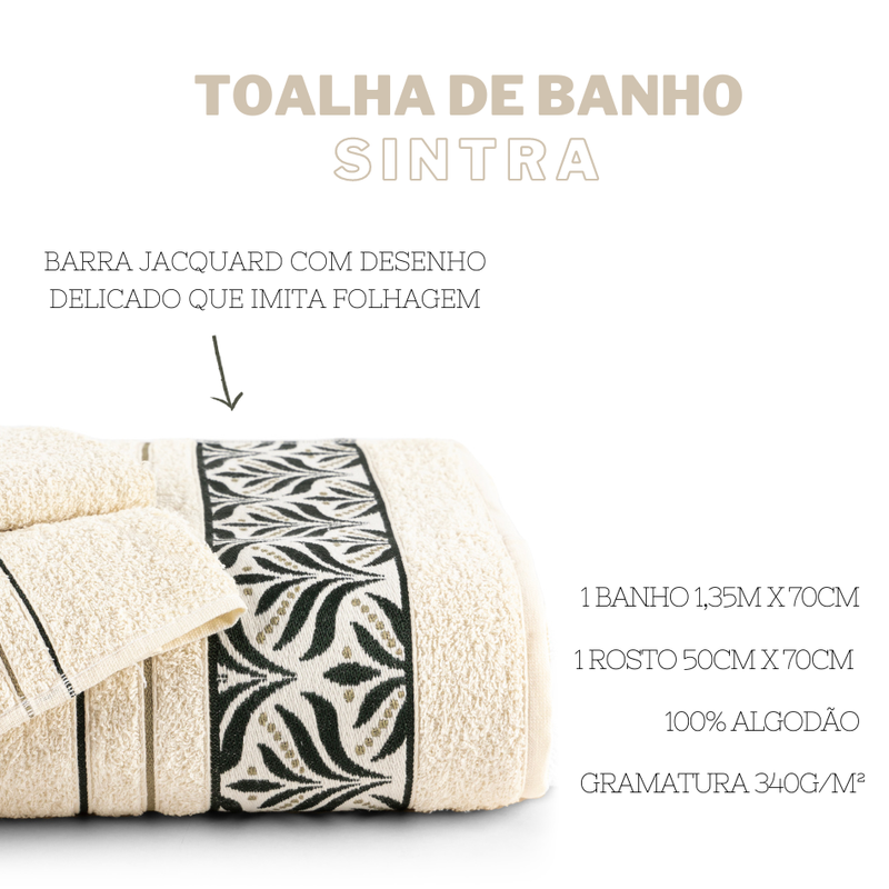 Kit Toalha de Banho e Toalha de Rosto Sintra Nude