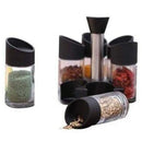 Porta Condimentos 6 Peças Temperos Suporte Giratório Cozinha Casa Restaurante