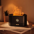 2 em 1 Umidificador Difusor de Óleo Essencial com Luz de Chama Noturna Branco