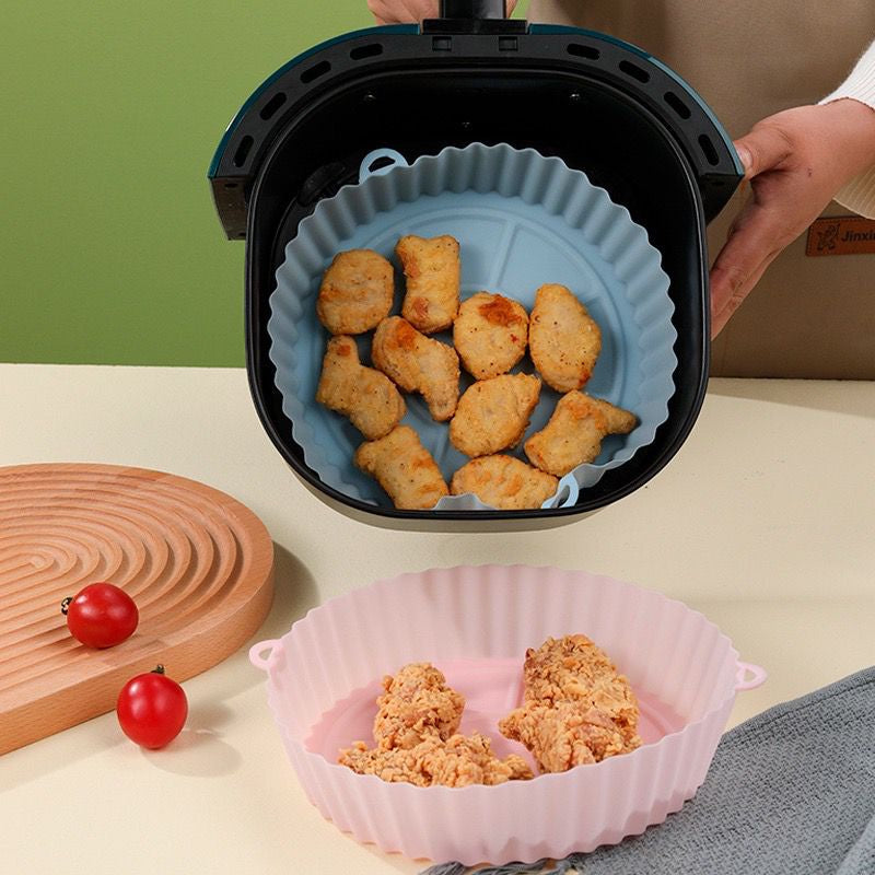 Forma Assadeira Para Fritadeira Air Fryer Em Silicone Flexível Lavável