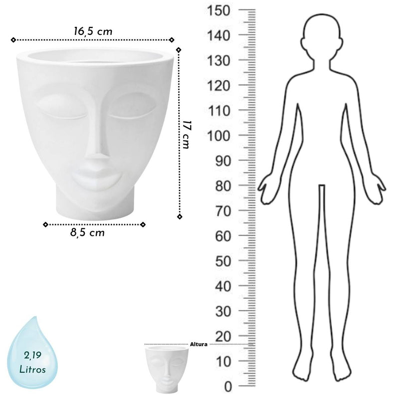 Vaso Face Mulher 17 (2,19L) Branco NUTRIPLAN