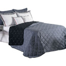 Kit Cobre Leito Dupla Face Casal Padrão Bordado Renove Hipercal 400 Fios