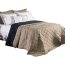 Kit Cobre Leito Dupla Face Casal Padrão Bordado Renove Hipercal 400 Fios Cor:cáqui