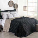 Kit Cobre Leito Dupla Face Casal Padrão Bordado Renove Hipercal 400 Fios Cor:cáqui