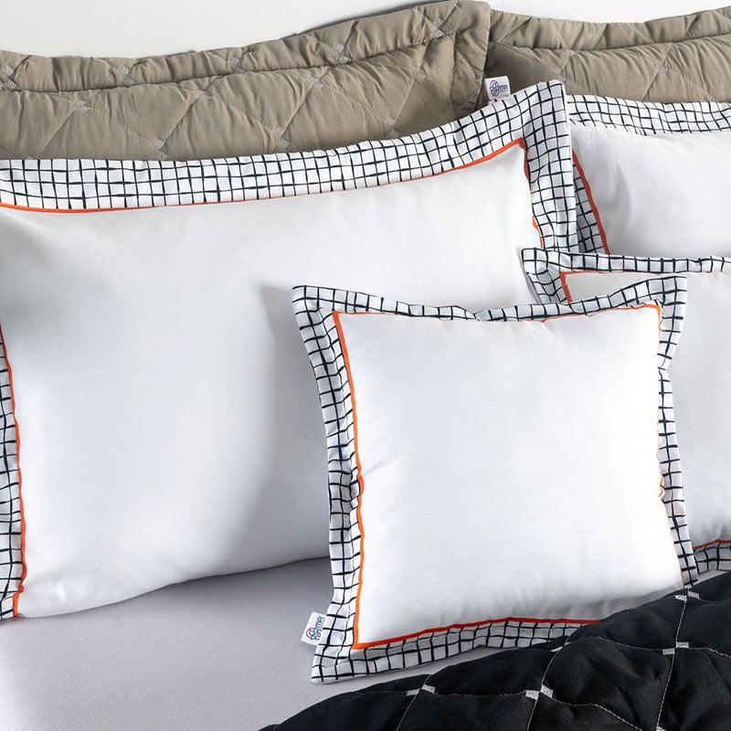 Kit Cobre Leito Dupla Face Casal Padrão Bordado Renove Hipercal 400 Fios Cor:cáqui