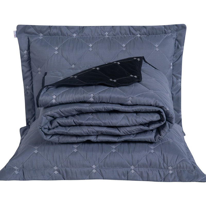 Kit Cobre Leito Dupla Face Casal Padrão Bordado Renove Hipercal 400 Fios