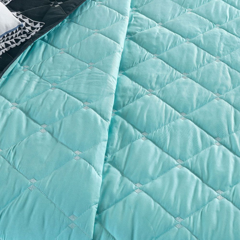 Kit Cobre Leito Dupla Face Casal Padrão Bordado Renove Hipercal 400 Fios