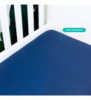Capa Proteção de Colchão Azul Marinho Impermeável Berço Americano com Zíper
