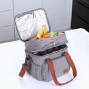 Bolsa Térmica Com Alça Transversal 2 CompartimentosCor:Cinza
