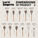 Kit C/12 Utensílios De Cozinha Silicone Cabo Madeira