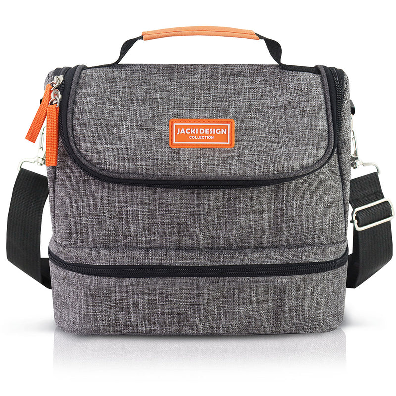 Bolsa Térmica com 2 Compartimentos Jacki Design - Vibe - Cinza