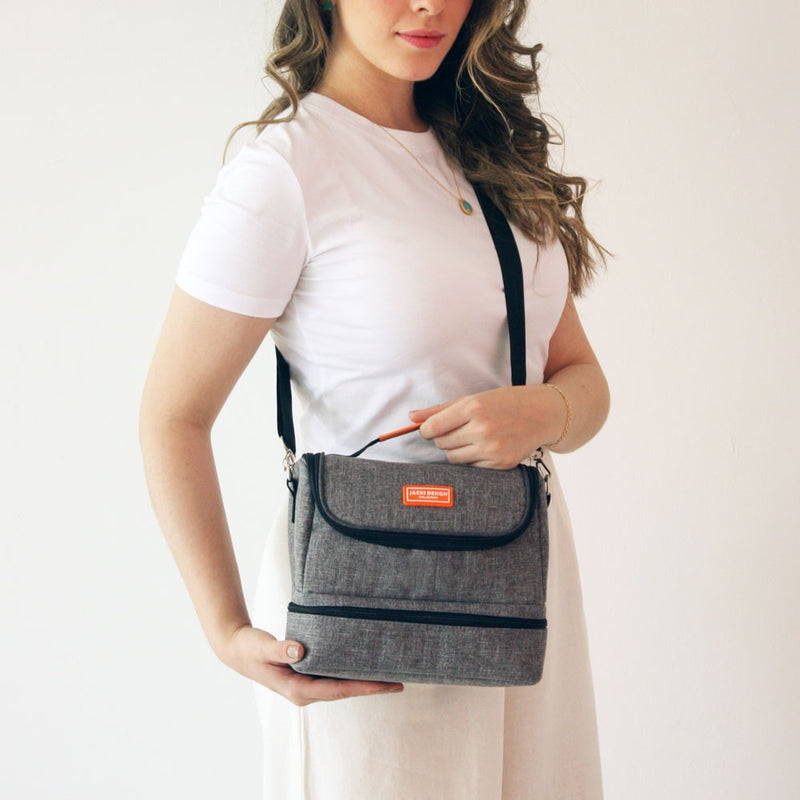 Bolsa Térmica com 2 Compartimentos Jacki Design - Vibe - Cinza