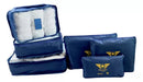 Organizador de Mala Bolsa Kit 6 Pecas Azul Marinho