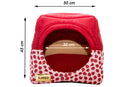 Cama Iglu e Toca Para Cachorro Luppet Luxo Vermelho Joaninha