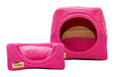 Cama Iglu e Toca Para Cachorro Luppet Rosa Poa Tamanho:G