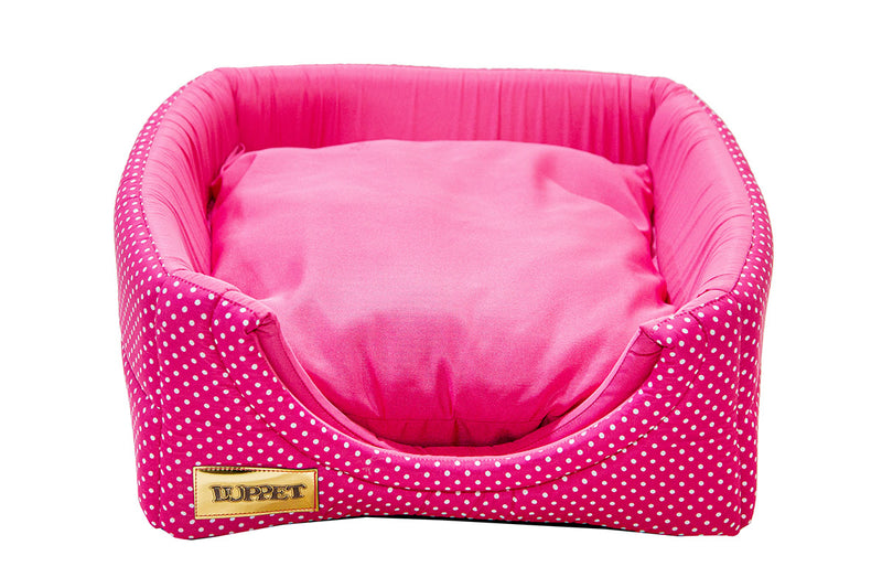 Cama Iglu e Toca Para Cachorro Luppet Rosa Poa Tamanho:G